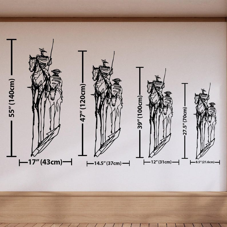 Don Quixote Metal Wall Art, Pablo Picasso Artwork, Quixote One Line Art, Living Room Metal Wall Decor, Large Wall Art, Adventure Lover Gift image 9