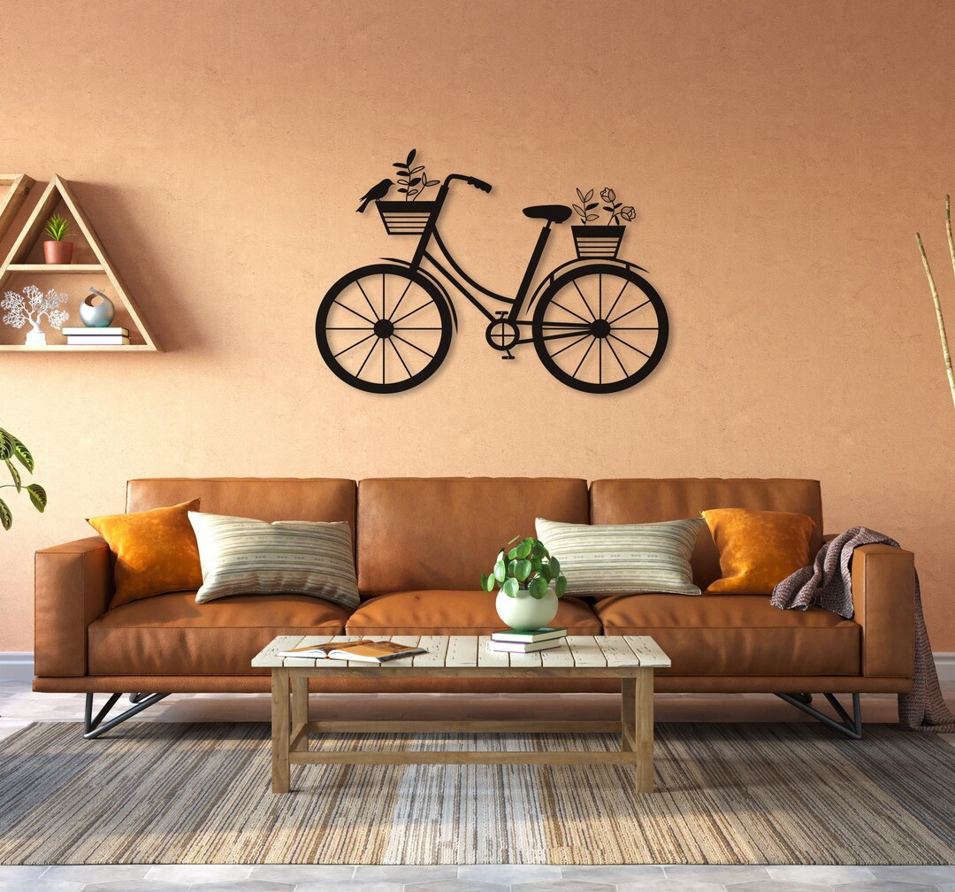 Metal Bicycle Wall Art, Bike Metal Wall Decor for Women, Gift for