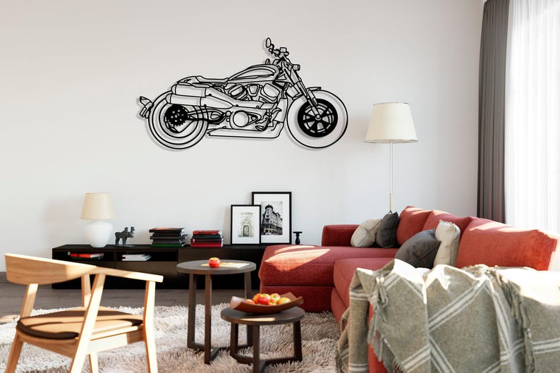 Custom Motorcycle Metal Decor Wall Art, Personalized Motorcycle Wall Sign, Motorcycle Lover Gift for Men, Motorcycle Accessories Decor image 6