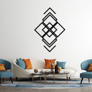 Metal Stripes Wall Decoration Set of 30, Modern Minimalist Design Living Room Art, 30 Pieces Wall Art, Unique Home Decor, Housewarming Gift image 6