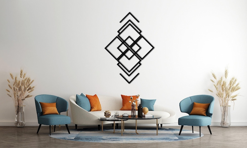 Metal Stripes Wall Decoration Set of 30, Modern Minimalist Design Living Room Art, 30 Pieces Wall Art, Unique Home Decor, Housewarming Gift image 6