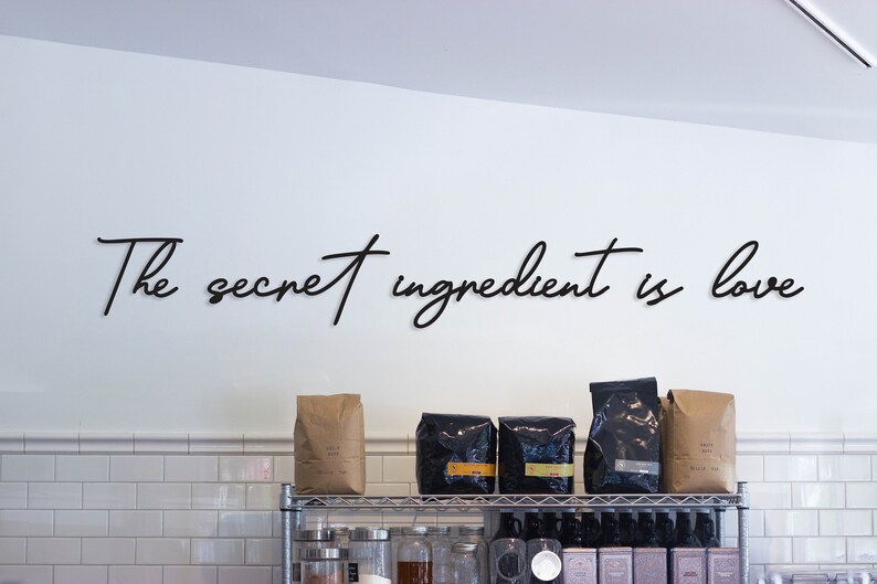 The Secret Ingredient is Love Metal Wall Art Metal Kitchen Etsy