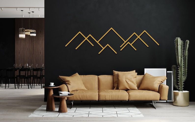 Metal Stripes Wall Decoration Set of 30, Modern Minimalist Design Living Room Art, 30 Pieces Wall Art, Unique Home Decor, Housewarming Gift Gold