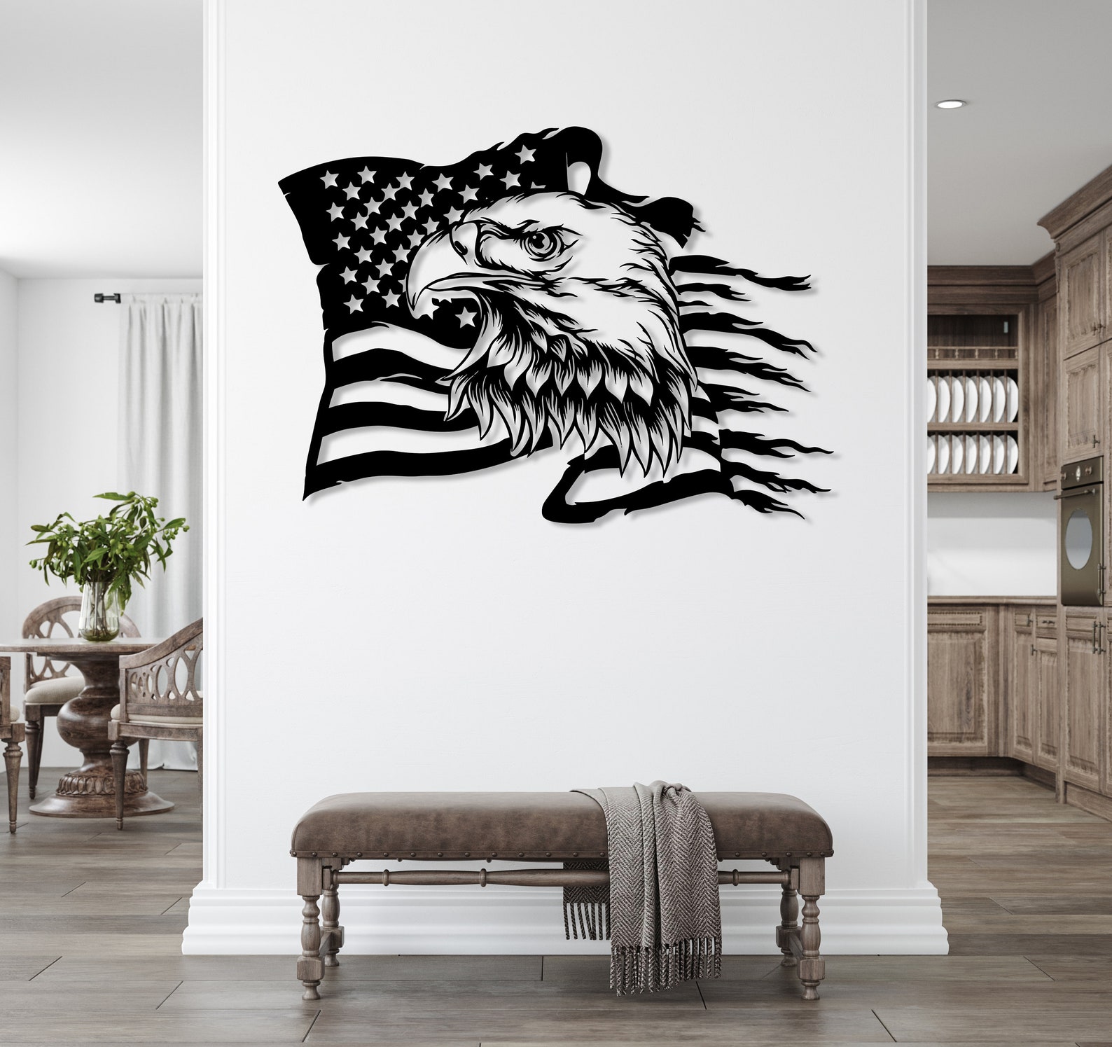 American Eagle Metal Wall Art American Flag Wall Decor US - Etsy