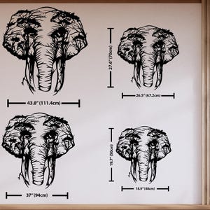 Elephant Tree Metal Wall Art, Safari Animals Wall Decor, Africa Wall Art, Livingroom Wall Hanging, Outdoor Metal Wall Art,Wildife Lover Gift image 11