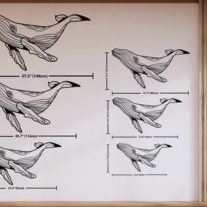Whale wall decor piece perfect for beach house styling