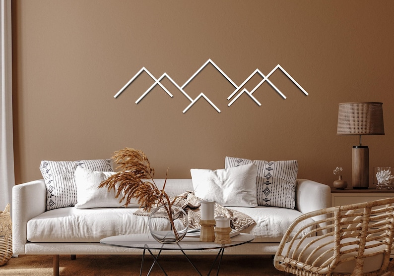 Metal Stripes Wall Decoration Set of 30, Modern Minimalist Design Living Room Art, 30 Pieces Wall Art, Unique Home Decor, Housewarming Gift White