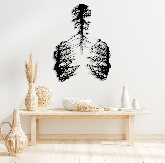 Abstract Tree Metal Wall Art, Abstract Faces Wall Decor, Modern Wall Art, Unique Design Wall Sculpture, Art Lover Gift, Housewarming Gift