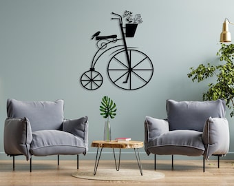Metal Bicycle Wall Art, Nostalgia Bike Art, Bicycle Wall Decor
