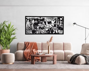ゲルニカ (パブロ・ピカソ) 油彩レプリカ (240x108) - Etsy 日本