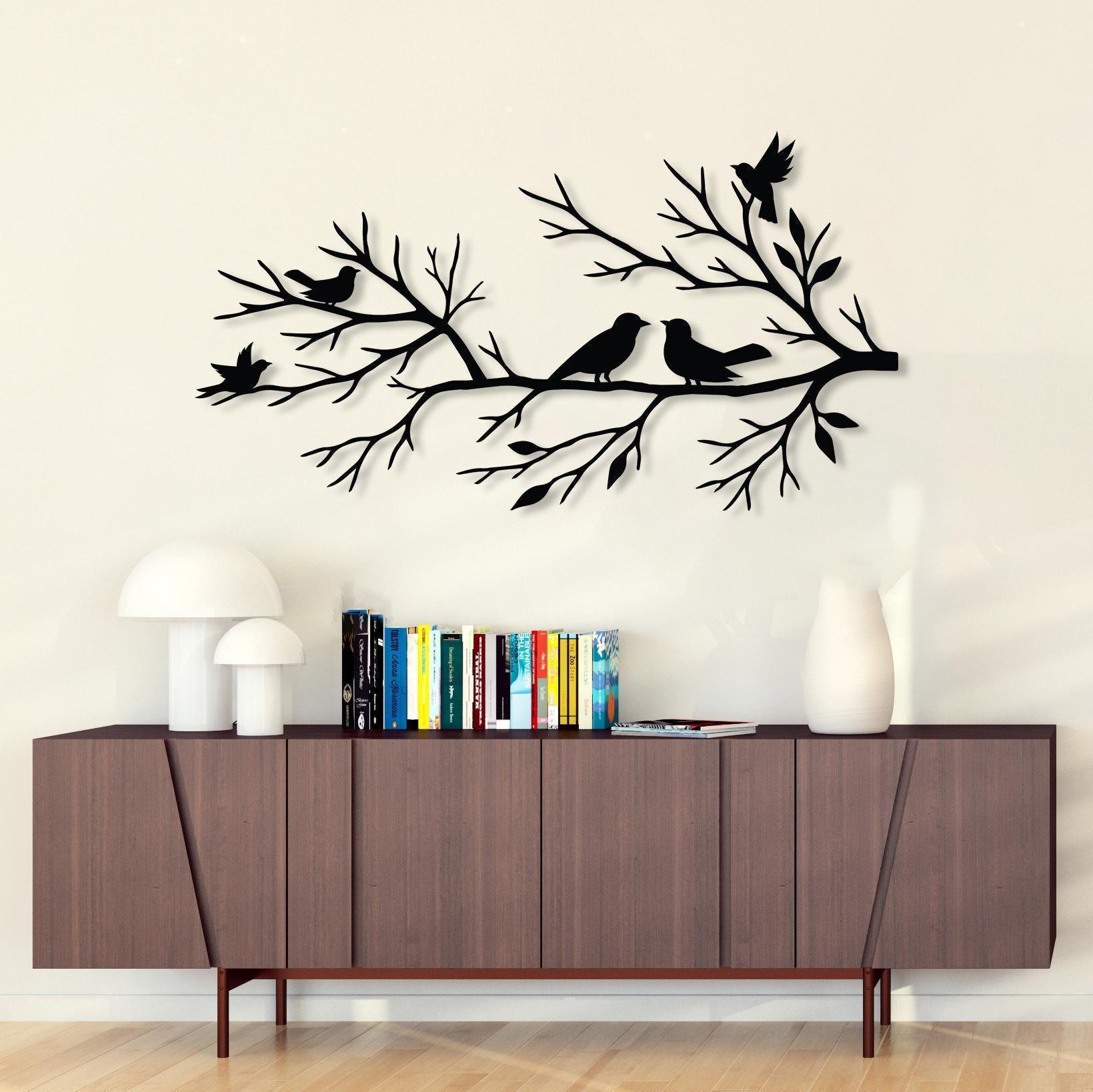 Birds on a Branch Metal Wall Decor, Bird Lovers Gift, Metal Tree ...