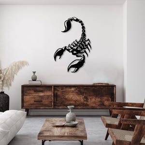 Metall Skorpion Wandkunst, Wildlife Wanddekor, großes Skorpion Dekor, Tier Wandkunst, Naturliebhaber Geschenk, Gothic Dekor, Entomologie Dekor Geschenk Bild 8