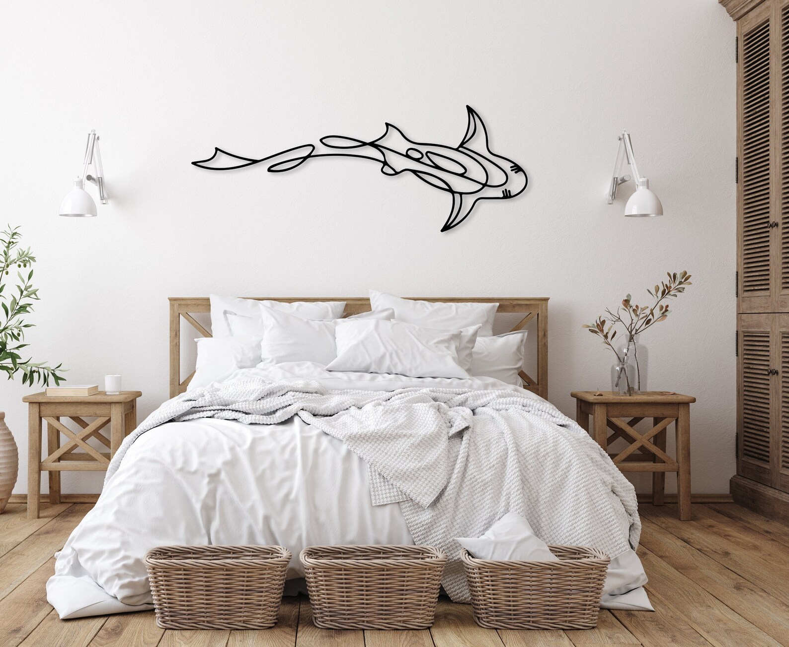 Shark Metal Wall Art Shark Themed Modern Design Wall Decor Etsy