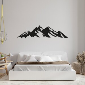 Mountain Wall Art, Large Mountain Wall Art, Mountain Metal Wall Art, Nature Mountain Metal Decor, Hill Metal Decor, Fireplace Metal Wall Art image 5