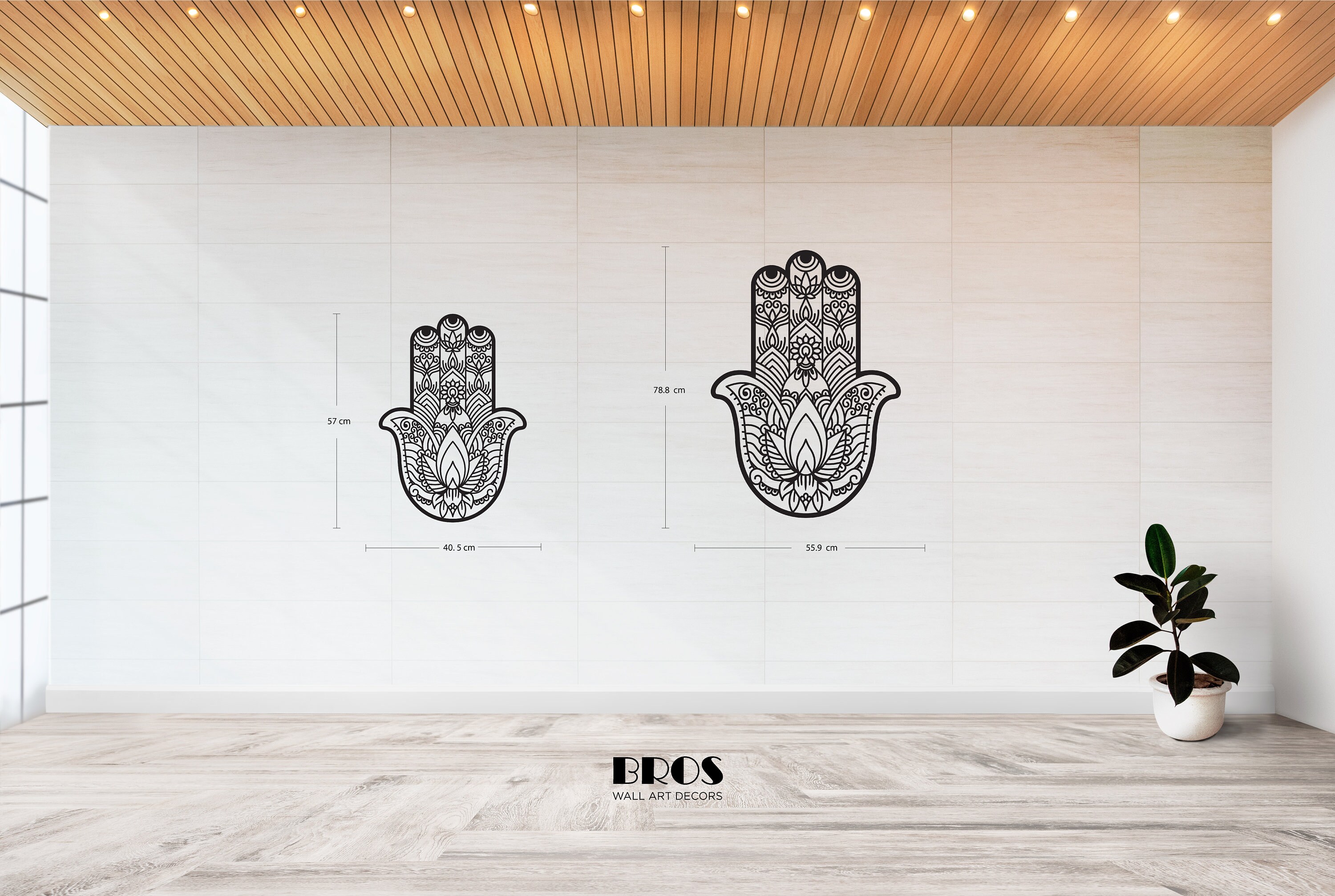 Hamsa Hand Wanddekoration Aus Metall – Schwarz, 40 X 28,4 Cm, Spirituelles Symbol Für Meditation, Wohnzimmer & Schlafzimmer
