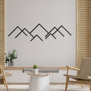 Metal Stripes Wall Decoration Set of 30, Modern Minimalist Design Living Room Art, 30 Pieces Wall Art, Unique Home Decor, Housewarming Gift image 2