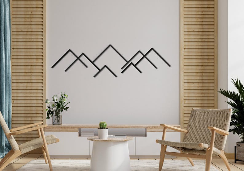 Metal Stripes Wall Decoration Set of 30, Modern Minimalist Design Living Room Art, 30 Pieces Wall Art, Unique Home Decor, Housewarming Gift image 2