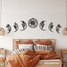 Flower Moon Phase Wall Decor, Moon Phase Metal Wall Art, Boho Home Decor, Above Bed Decor, Floral Moon Bedroom Wall Art, Housewarming Gift