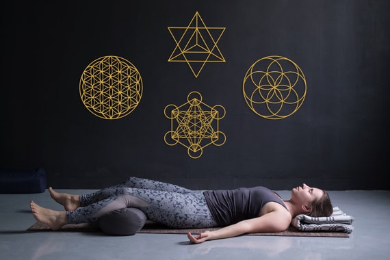 Sacred Geometry Metal Wall Art Set of 4 Home Meditation Metal - Etsy