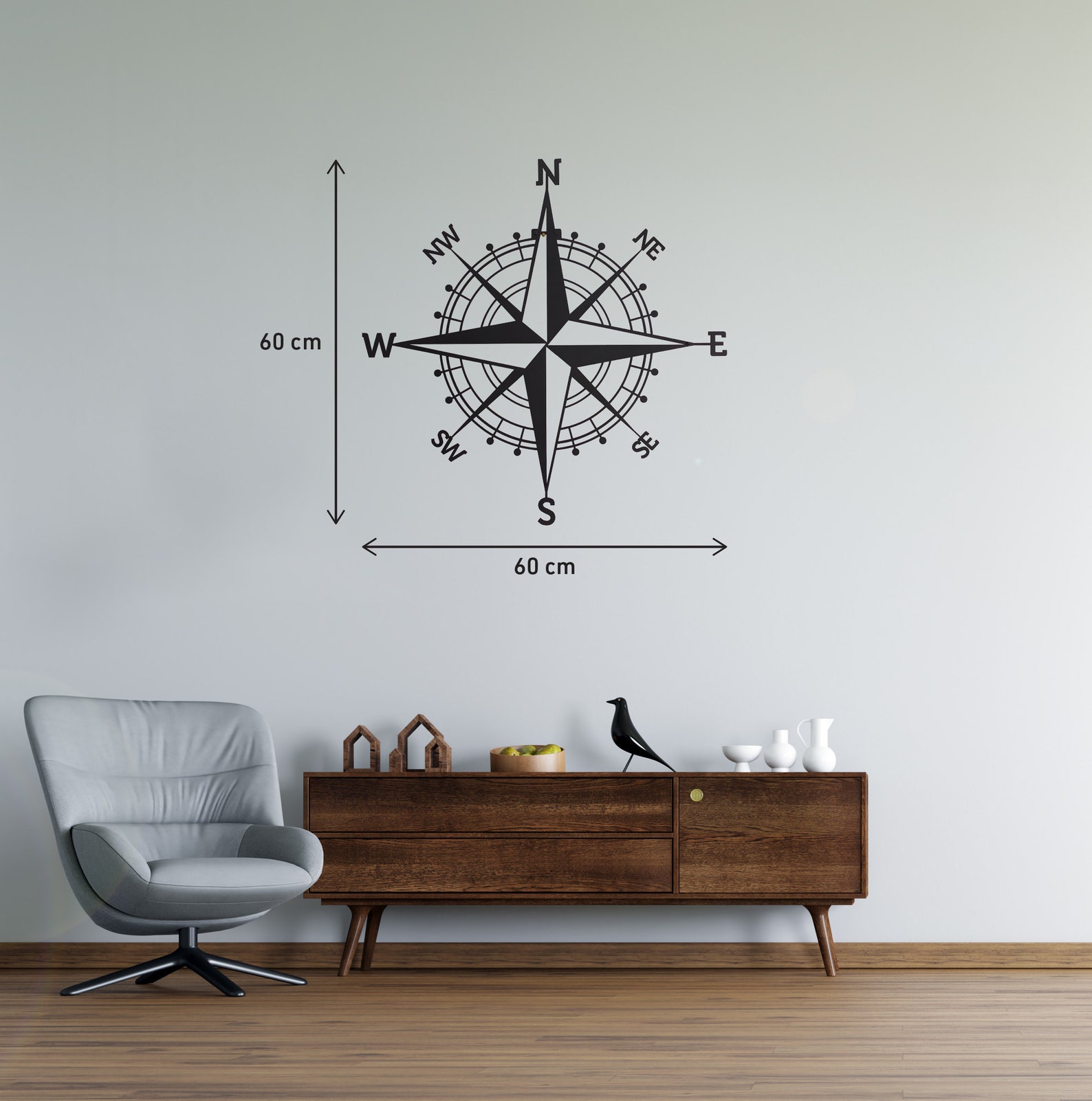 Nautical Compass Rose Metal Wall Art Large Metal Wall Decor Etsy