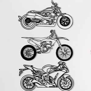 Custom Motorcycle Metal Decor Wall Art, Personalized Motorcycle Wall Sign, Motorcycle Lover Gift for Men, Motorcycle Accessories Decor image 3