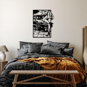 Car Art Metal Wall Decor, Female Body Metal Wall Art, Racing Automotive Lover Gift for Men, Car Guy Gift,Woman Body Feminine Wall Art image 5