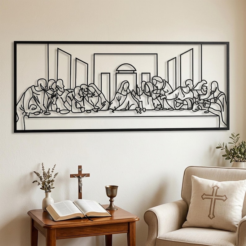 last supper metal wall decor