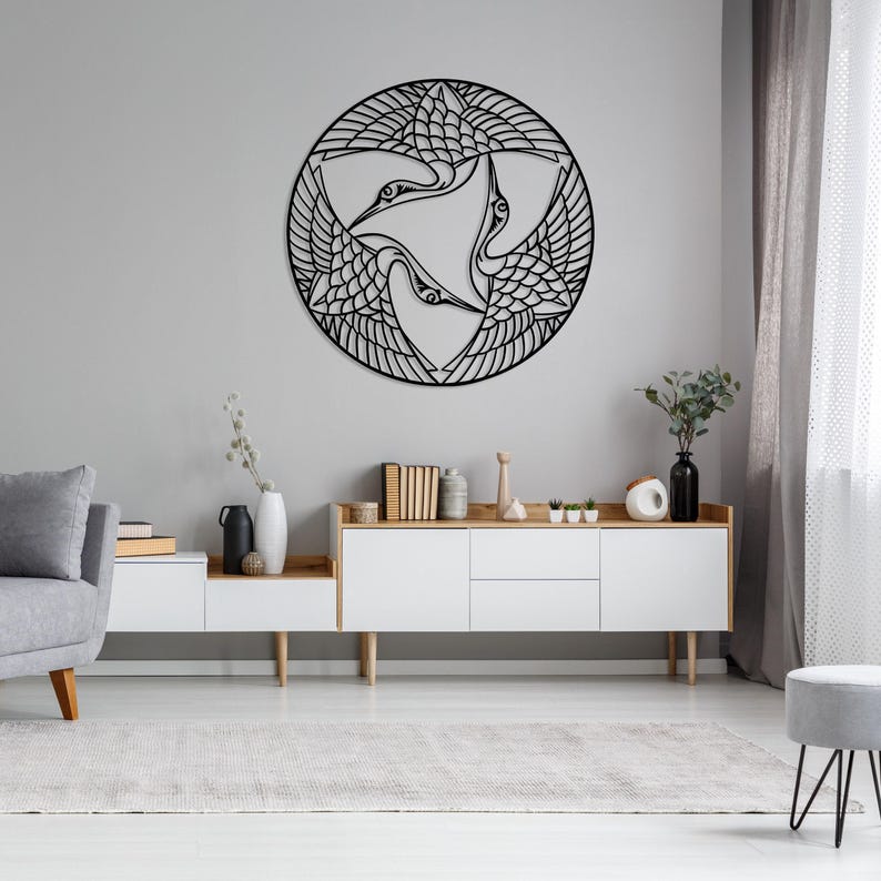 Birds Boho Metal Wall Art, Steel Birds Art Decor, Living Room Wall Art,Modern Home Decor,Office Wall Decor,Housewarming Gift,Bird Lover Gift image 3
