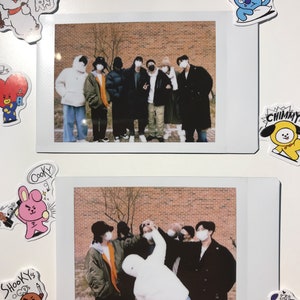 BTS Jin Polaroids | Jin Enlistment Photos | BTS group polaroids