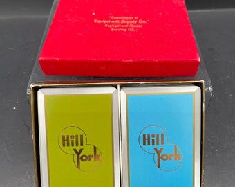 Vintage Congress Double Deck Playing Cards Hill York Equipment Supply Advertisin