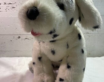 TY 1989 Super Sparky Fire house Dalmatian Dog Black Spots Puppy Stuffed Plush