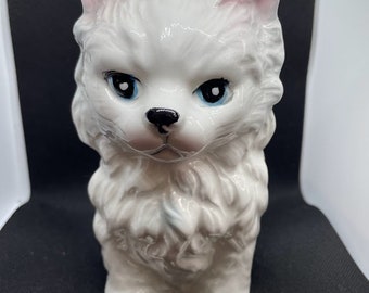 Vintage Long Hair Cat figurine Made in Japan