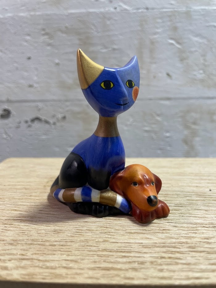 Goebel Rosina Wachtmeister Modern Art Cat Figurine Bella & Oskar