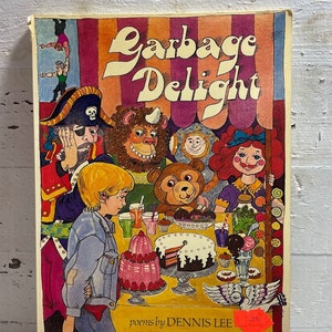 Dennis Lee Garbage Delight Dziecięca książka obrazkowa Wiersze Poezja Vintage Lata 70.