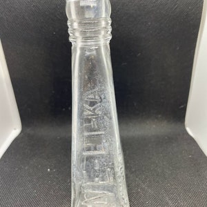 WeLiKa Clear Square Shaped Bottle 6.5&quot;H Vintage We-Li-Ka Bottle
