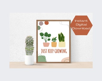 Plant Print Digital Download, Inspiring Plant Print