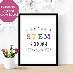 STEM is for Everyone Digital Download, Pride Print