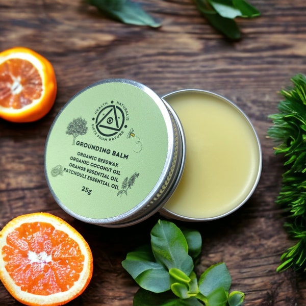 Patchouli | Süßer Orangenbalsam mit Natürlichem Bienenwachs & Kokosnuss 25g Handgemacht | Hände,Füße,Ellbogen,Knie