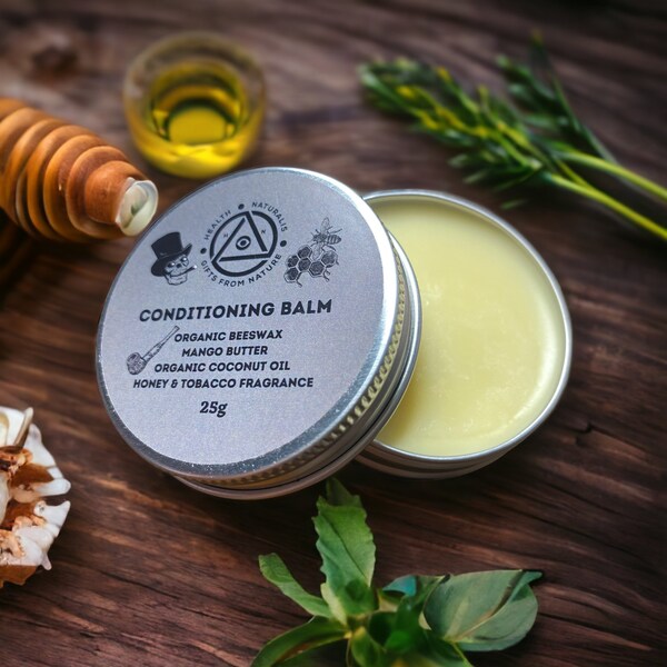 Just For Him Conditioning Balm - Männlich duftender Tabak- und Honigduft - Mangobutter - Bienenwachs - Kokosnuss | Parfüm Balsam 25g