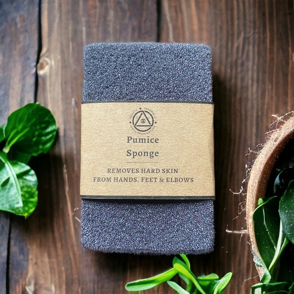 Mens Exfoliating Pumice Sponge Removes Hard Skin, Grease & Paint from Hands, Feet and Elbows