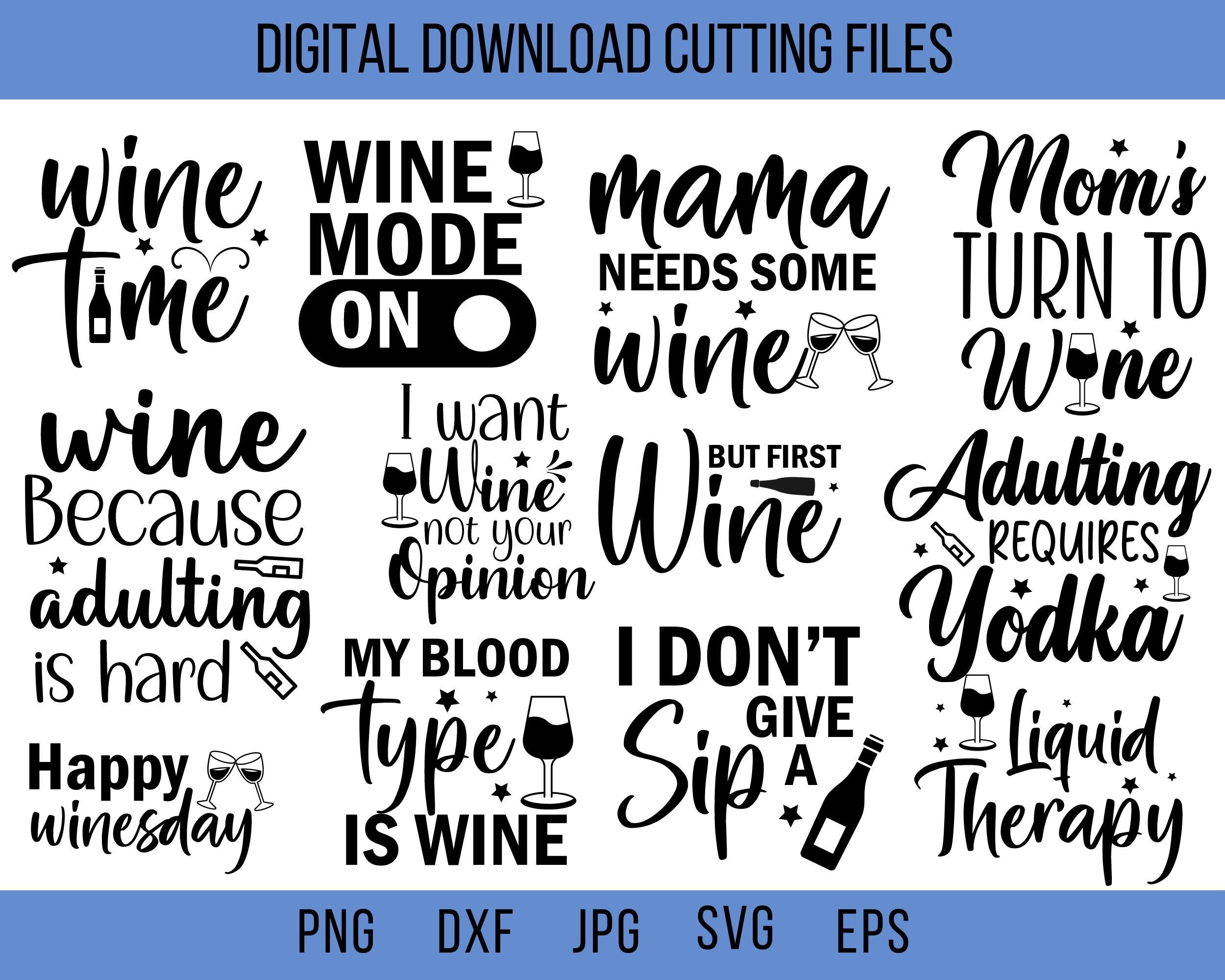 Uncork Your Style With Wine Lover SVG Bundle: Wine Glass - Etsy