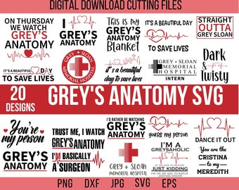 Grey's Anatomy SVG Bundle: Doktor Dateien (Digitaler Download)