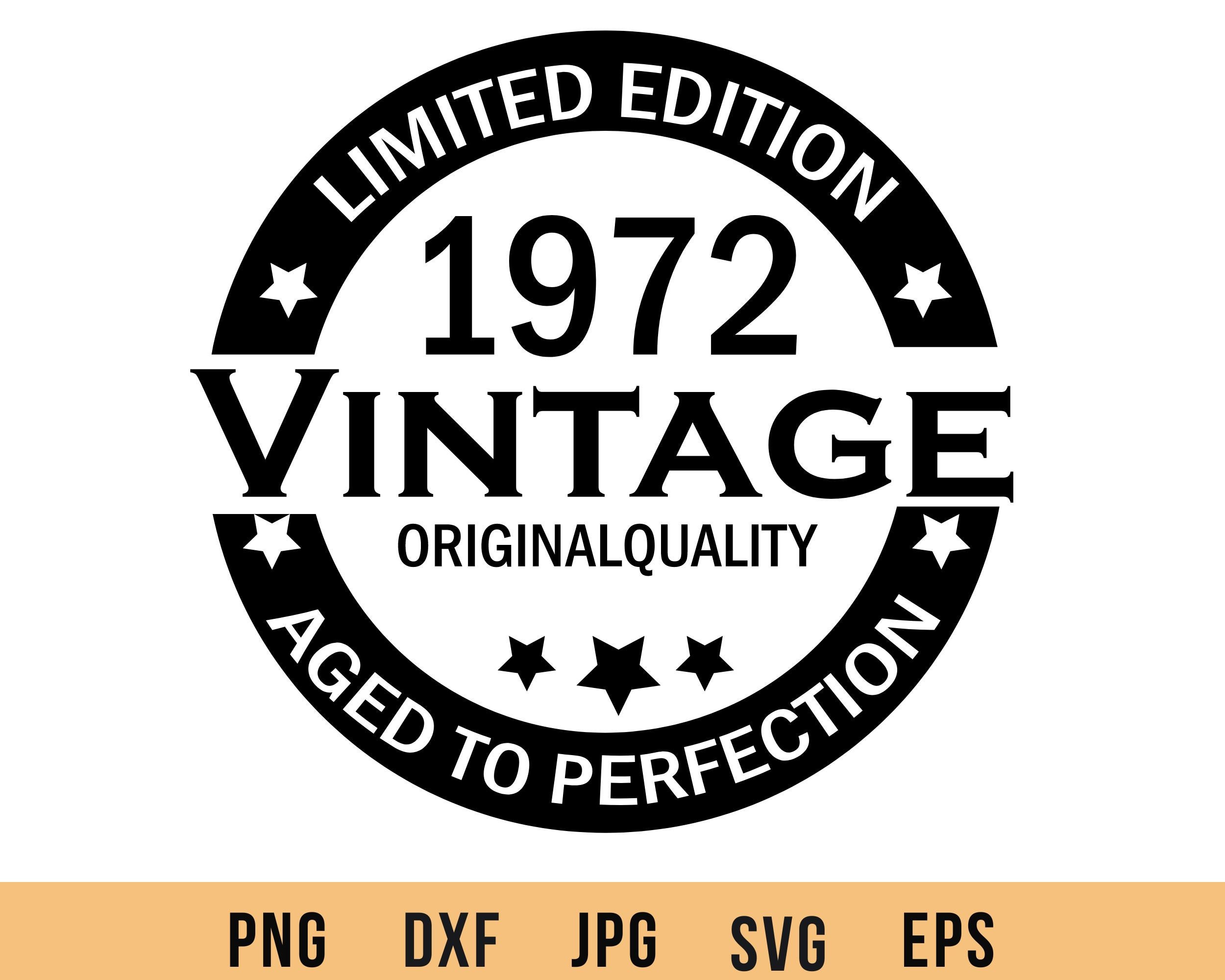 50th Birthday SVG Bundle: Vintage 1972 Designs (digital Download