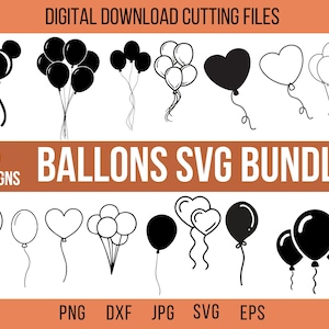 Bundle Of Balloon Svg, Balloon Clipart, Birthday Balloons, Hot Air Balloon Svg, Balloons Clipart, Balloons Png, Balloon, Digital Download