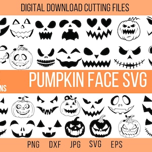 Pumpkin Face Svg, Pumpkin Png, Pumpkin Clipart, Pumpkin Svg, Pumpkin Faces Svg, Pumpkin Svg Bundle, Halloween Clipart, Scary Pumpkin Svg