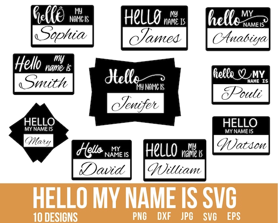Hello My Name is Svg Hello Svg Newborn Svg Hi Im New Here - Etsy
