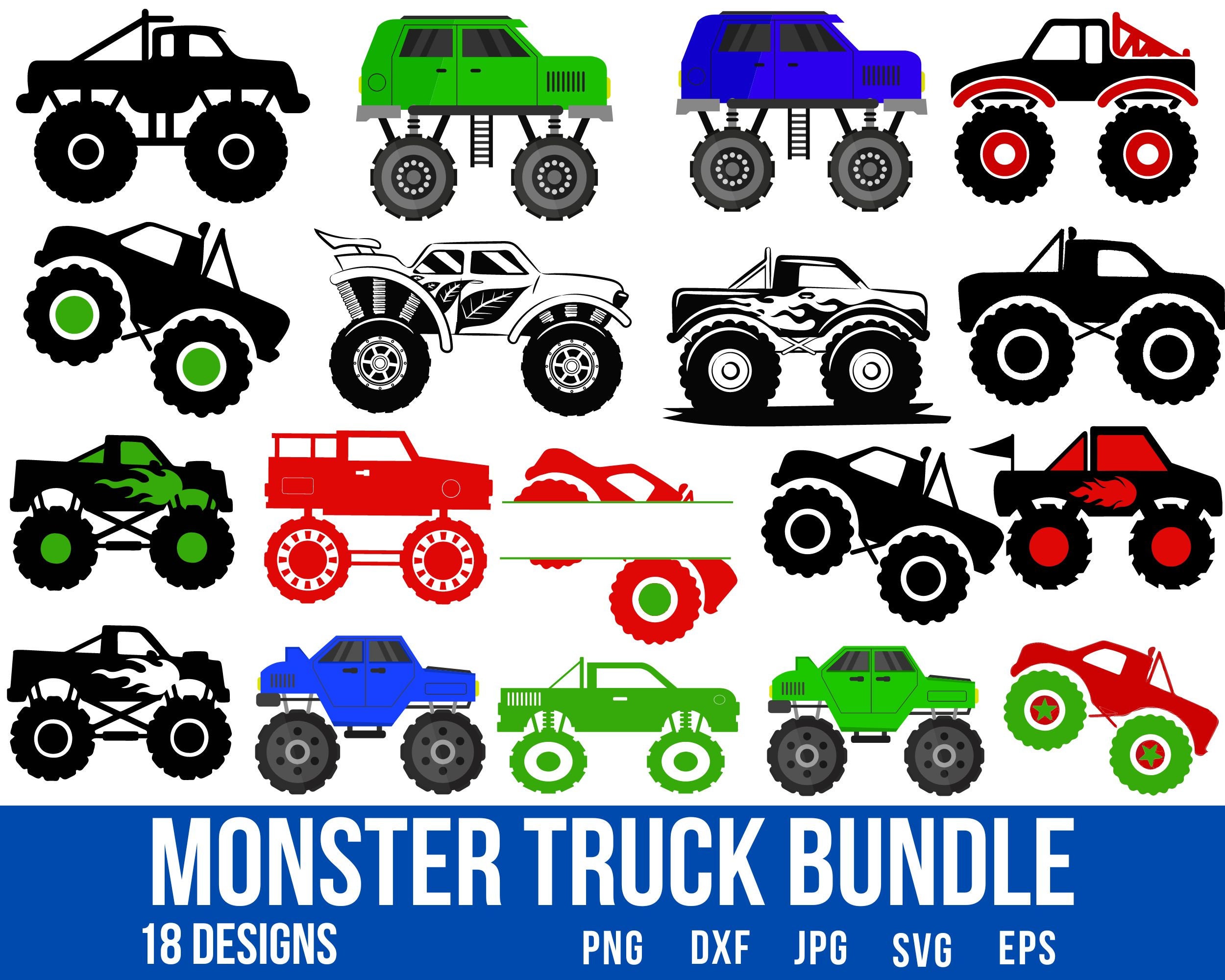 18 Monster Truck Svg Bundle Truck Svg Red Truck Svg - Etsy Canada