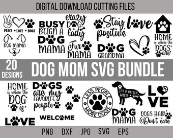 Hunde Mama Png und SVG Bundles: Zeigen Sie Ihre Liebe für Ihr Fell Baby - Hunde Clipart und Zitat SVG anpassbare Designs für die ultimative Hundemama
