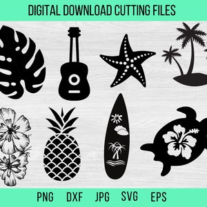 Hawaiian Svg, Hibiscus Svg, Hawaii Svg, Summer Vibes Svg, Hawaiian Flower Svg, Aloha Svg, Beach Life Svg, Svg, Png, Svg Files For Cricut