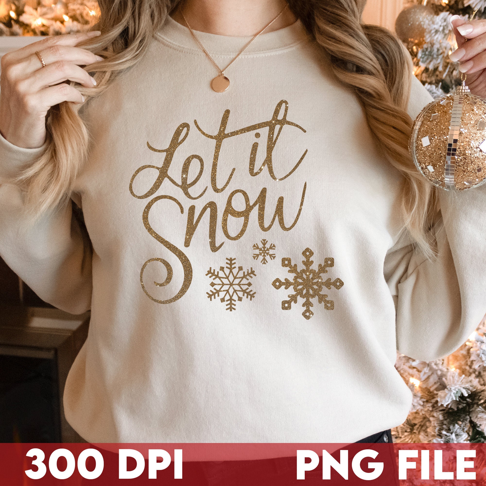 Maglietta Di Natale Divertente 'Let It Snow' - Unisex 100% Cotone, Regalo Perfetto